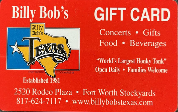 Billy Bob's Gift Card - Buck Starts Here