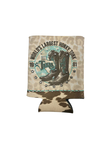 Cow Print Boot Bling Koozie