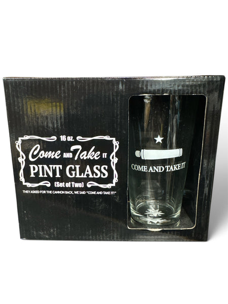 COME AND TAKE IT PINT GLASS