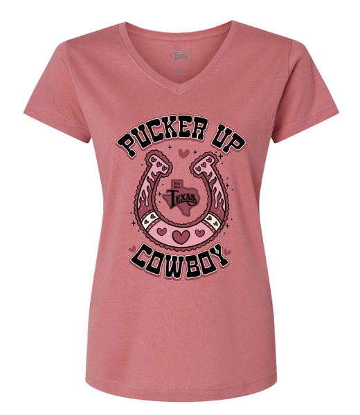 PUCKER UP V NECK